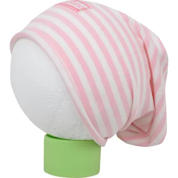 Čepice růžová tenká bavlněná čepice trpasličího střihu