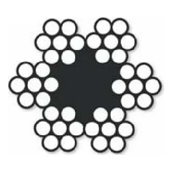 Lany Šestipramenné ocelové lano 42 drátů průměr 6mm