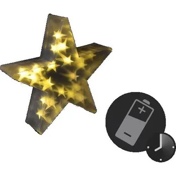 Vánoční světelná dekorace Nexos Vánoční hvězda s 3D efektem 35 cm teplá bílá