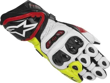 Moto rukavice Alpinestars GP Tech rukavice černé/červené/bílé/žluté fluo XXL