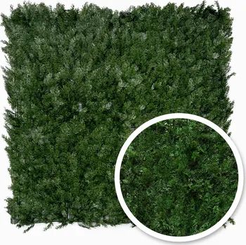 umělá květina CYPŘIŠ PREMIUM, 4ks dílce 50x50cm, plocha 1m2 (Zelená stěna)