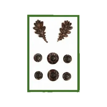 Knoflík E-myslivost Sada knoflíků z pravého paroží - kovový střed