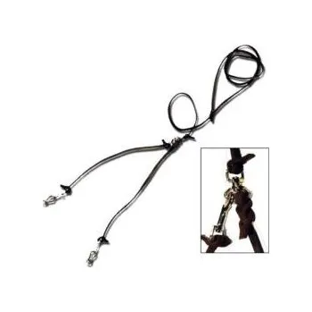 Obojek pro psa Zubíček - výroba loveckých potřeb Vypouštěcí vodítko pro dva psy - kulatá kůže