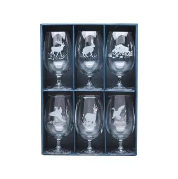 Sklenice E-myslivost Sada pivo – 6x sklenička 460ml pro myslivce