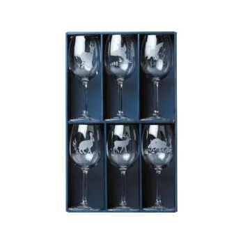 Sklenice E-myslivost Sada víno – 6x sklenička 360ml pro myslivce I
