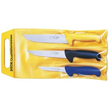 Kuchyňský nůž F. Dick ErgoGrip sada 3 nožů ve třech barvách