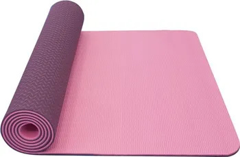 podložka na cvičení Yate Yoga Mat TPE 173 x 61 x 0,6 cm růžová/fialová