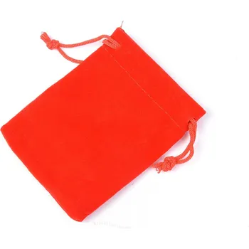 Dárková krabička Sametový pytlík červený 92 x 75mm