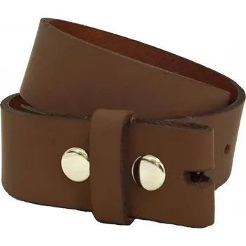 Opasek kožený opasek bez přezky hnědý