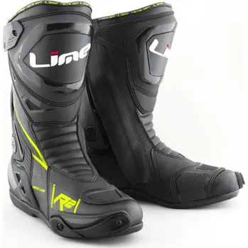 Moto obuv Sportovní boty na motorku MBW Lime ABE černé/žlutá fluo + DOPRAVA ZDARMA