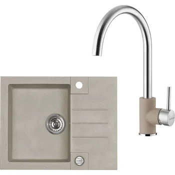 Granitový dřez Set Alveus (dřez Rock 30 Pebble 02 + baterie Elza Pebble 02) SETA309