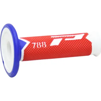 Třívrstvé GRIPY MX PROGRIP 788 WHITE/RED/BLUE (Motokrosové rukojeti)