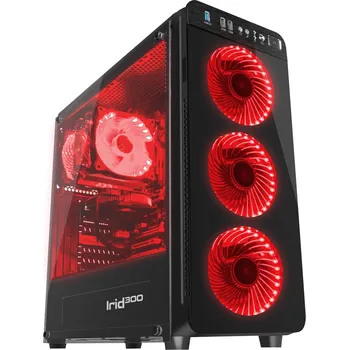 PC skříň Genesis Irid 300 Red Midi 