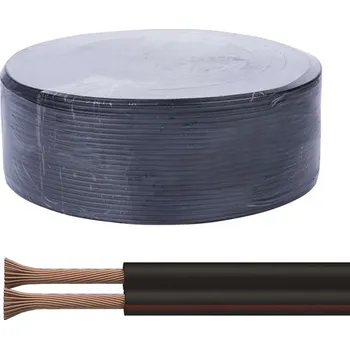 elektrický kabel Emos Dvojlinka ECO 2 x 1,0 mm černý/rudý 100 m