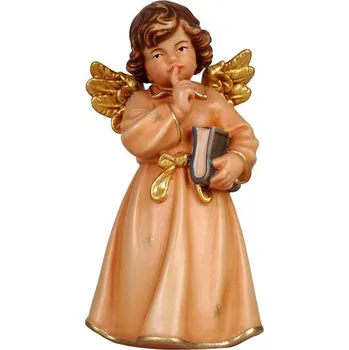 Vánoce Ornatis Anděl s knihou Provedení: Přírodní bez malování, Velikost stojících figur dospělých postav: 5 cm Dřevěný vyřezávaný anděl s knihou