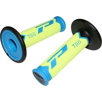 a Třívrstvé GRIPY MX PROGRIP 788 BLUE/FLUO YELLOW/BLACK (Motokrosové rukojeti)