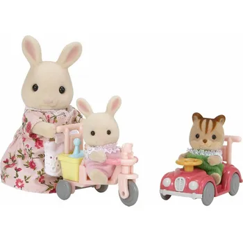 Figurka Sylvanian Families 5040 Mamka bílý králík s hrajícími si mláďaty
