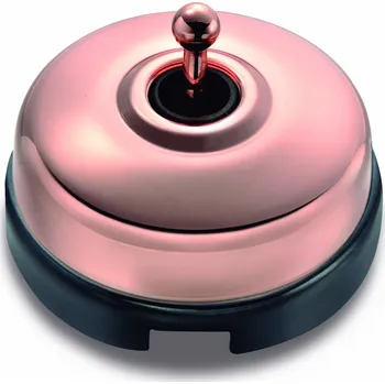 vypínač FONTINI by Font Barcelona Porcelánový vypínač Dimbler černá - kryt měď/páčka měď Řazení: Vypínač č.6 – schodišťák, Úprava: s dírou pro kabel 60 308 78 2