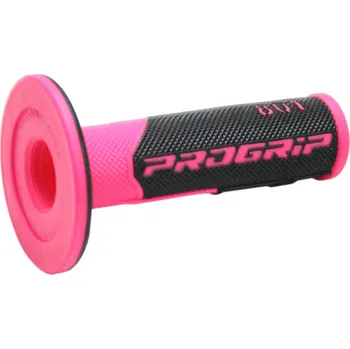 grip Dvouvrstvé motokrosové rukojeti - gripy Progrip 801 BLACK/FLUO PINK (Rukojeti na řidítka, ručky na moto)