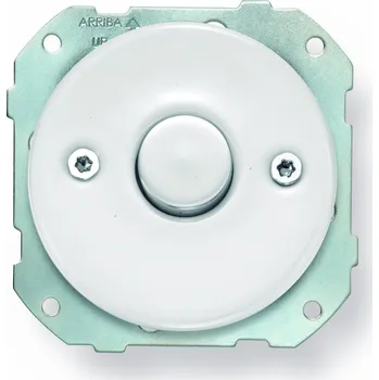 vypínač FONTINI by Font Barcelona Porcelánové tlačítko LOW bílé Spínač: chrom 34 310 11 2