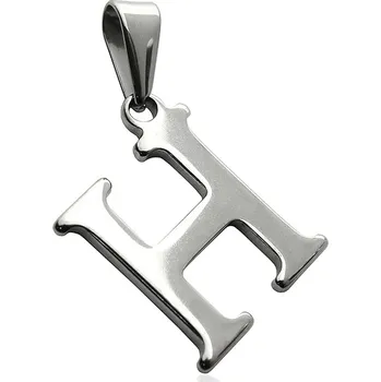 Přívěsek Přívěsek písmeno H z chirurgické oceli S404015