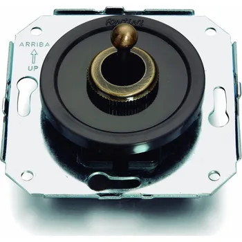 vypínač FONTINI by Font Barcelona Plastové páčkové tlačítko Venezia Barva: Hnědá, Tlačítka: antická bronzová 65 312 57 2