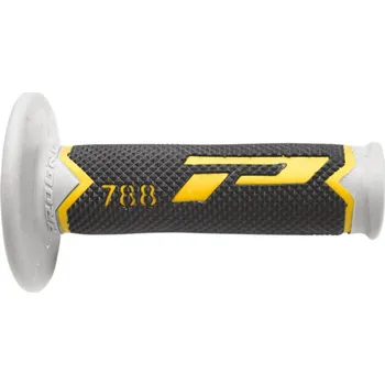 Třívrstvé GRIPY MX Progrip 788 černo-šedo-žluté (Motokrosové rukojeti)