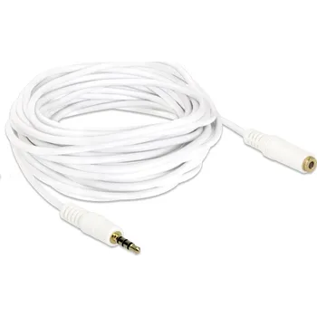 Audio kabel GOOBAY Kabel Jack 3,5mm 4pin vidlice, Jack 3,5 mm 4pin zásuvka bílá 1.5m