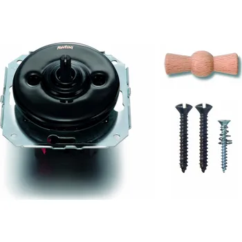 vypínač FONTINI by Font Barcelona Porcelánový vypínač Garby Colonial černý/klička natural+lak Řazení: Vypínač č.1 - ovládá jeden světelný okruh z jednoho místa 31 306 27 81