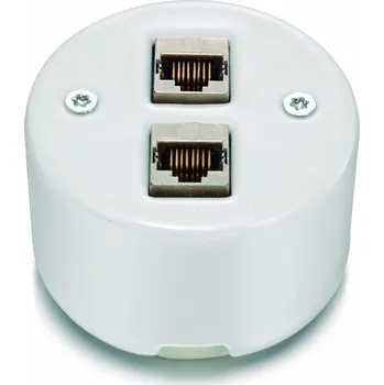 vypínač FONTINI by Font Barcelona Dvojitá porcelánová PC zásuvka DO stíněná Barva: černá 33 761 27 2