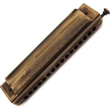 Foukací harmonika Hering 5264 Chromatic Antique Gold 64 C