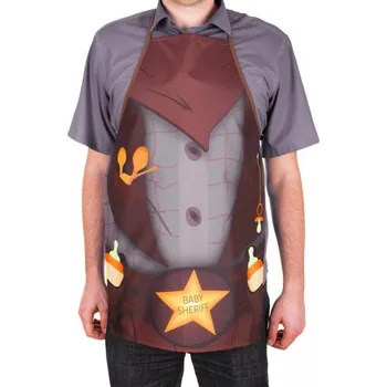 Kuchyňská zástěra Bryndáček pro děti a zástěra pro dospělé Šerif