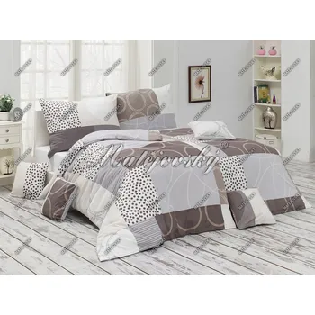 Povlečení Matějovský Brenton bavlna šedé 140 x 200, 70 x 90 cm