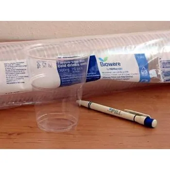 Jednorázové nádobí Kelímek 0,3 l průhledný 50ks PLA bio průměr 84mm
