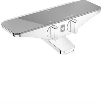 Vodovodní baterie Hansaemotion Wellfit - nástěnná termostatická vanová baterie, polička antracit 5864217284