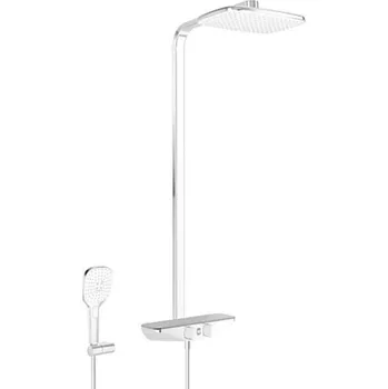 Vodovodní baterie Hansaemotion Wellfit sprchový systém - nástěnná termostatická sprchová baterie, polička antracit 5865017284