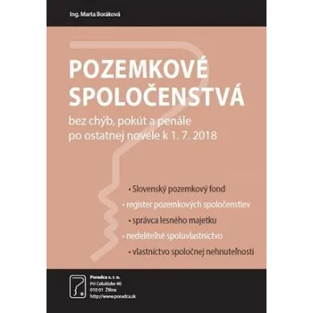 Pozemkové spoločenstvá bez chýb pokút a penále po ostatnej novele k 1 7 2018 - Boráková Marta