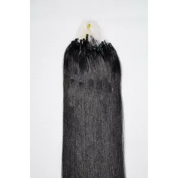 MICRO RING INDIAN REMY 100 pramenů ČERNÁ #1,80g, 50cm, lidské vlasy k prodloužení
