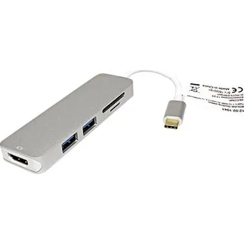 Datové redukce ROLINE Multiport adaptér USB C (M) -> HDMI A(F), 2x USB 3.0 A(F), SD, 4K@30Hz - 12.02.1041