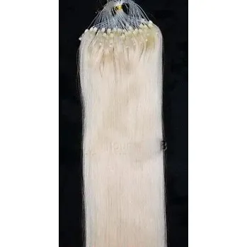 MICRO RING INDIAN REMY 100 pramenů SV. BLOND #613, 100g, 55cm, lidské vlasy k prodloužení