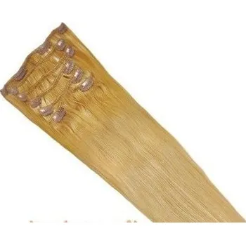 Příčesek CLIP IN 7pásů odstín BLOND #18, 70g, 45cm,100% lidské vlasy