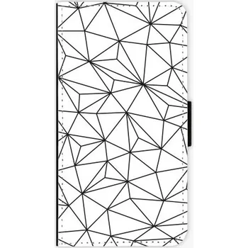 Pouzdro na mobilní telefon iSaprio Abstract Triangles 03 black pro Lenovo Moto G4/G4 Plus flipové