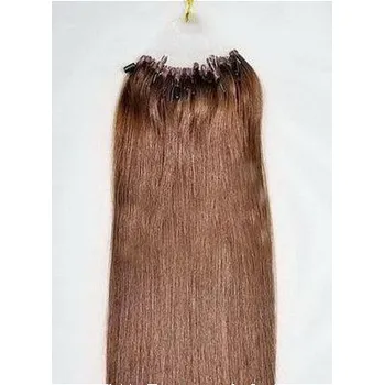 MICRO RING INDIAN REMY 100 pramenů HNĚDÁ #4,100g, 55cm, lidské vlasy k prodlouženíMICRO RING INDIAN REMY 100 pramenů HNĚDÁ #4,100g, 55cm, lidské vlasy k prodloužení