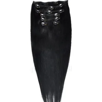 CLIP IN 7pásů PŘÍRODNÍ ČERNÁ #1B, 70g, 45cm,100% lidské vlasy