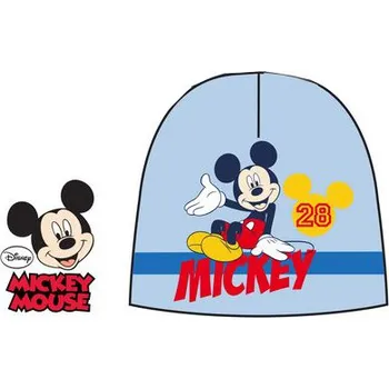 Čepice Sun City Dětská zimní čepice s Mickey Mouse světle modrá Velikost: 52