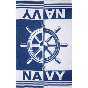 Osuška Kapatex s.r.o Bavlněná plážová osuška modrobílá 100x150cm