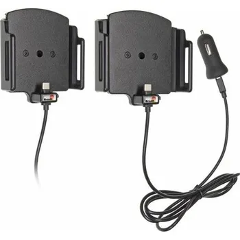 Brodit držák do auta nastavitelný s USB-C a nabíjením z cig. zapalovače/USB š. 75-89 mm, tl. 9-13