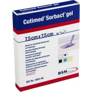 Krytí na ránu BSN Medical Cutimed Sorbact Gel 7,5 x 7,5 cm 10 ks