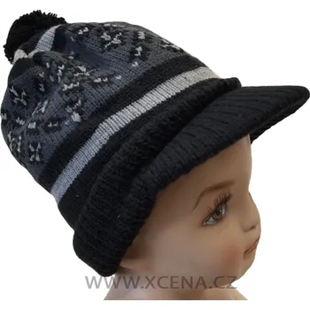 Čepice xcena Zimní čepice s kšiltem šedá Velikost: 6-8 let