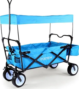 Zahradní vozík Fuxtec CT-350-BL modrý se stříškou